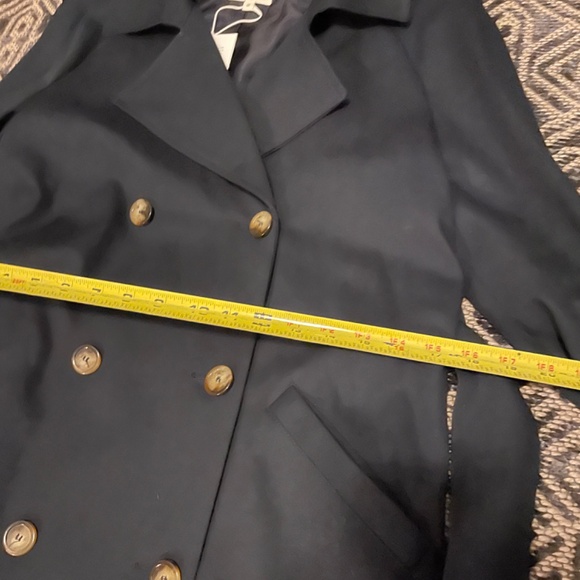 NWT Sezane Scott Trench Marine Navy Size EU 36/ US 4 - Picture 5 of 9